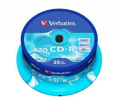 CD-R 700MB, 80min., 52x, DLP Crystal AZO, Verbatim, 25-cake - 3