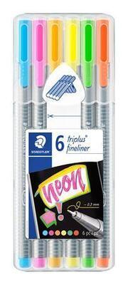 Linery "Triplus 334 Neon", sada 6 barev, 0,3 mm, STAEDTLER - 3