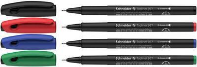 Liner  "Topliner 967", 4 barvy, 0,4mm, SCHNEIDER - 3