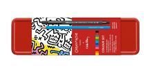 Set "Keith Haring", akvarelové pastelky a fix "Fibralo", 10+1, CARAN D'ACHE CC1285.023