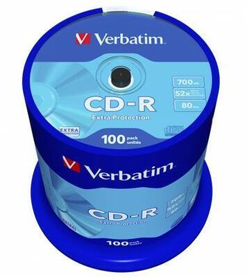 CD-R 700MB, 80min., 52x, DL Extra Protection, Verbatim, 100-cake - 4