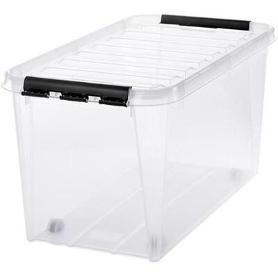 Úložný box "Classic 70", plast, průhledný, 70 l, černé úchytky, SMARTSTORE 3530170 - 4