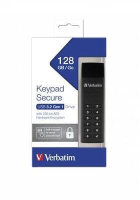 USB flash disk "Keypad Secure", USB 3.0, 128GB, šifrovaný heslem, 160/150Mb/s, VERBATIM - 4