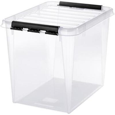 Úložný box "Classic 50", plast, průhledný, 52 l, černé úchytky, SMARTSTORE 3542070 - 4