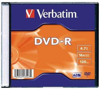 DVD-R 4,7GB, 16x, AZO, Verbatim, slim box - 4