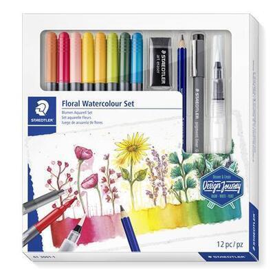 Štětcové fixy "Design Journey Floral", 8 barev, sada, oboustranné, STAEDTLER 61 3001-1 - 4