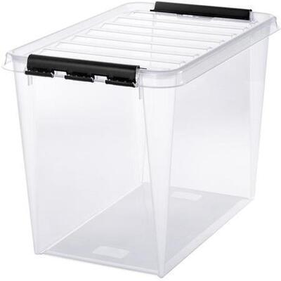 Úložný box "Classic 65", plast, průhledný, 61 l, černé úchytky, SMARTSTORE 3477070 - 4