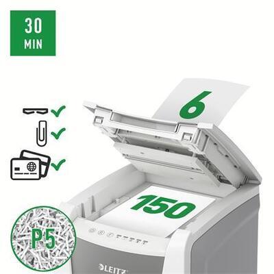 Skartovačka "IQ AutoFeed SmalOffice 150 P5 Pro", 150 listů, mikro řez, LEITZ, 80140000 - 4