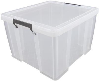 Box, plastový, s víkem, 48 l, průhledný, ALLSTORE - 4