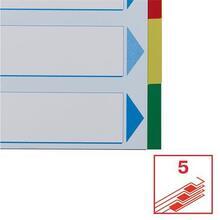 Barevné rozlišovače, mix barev, A4, plast, 5 dílů, ESSELTE - 4/7