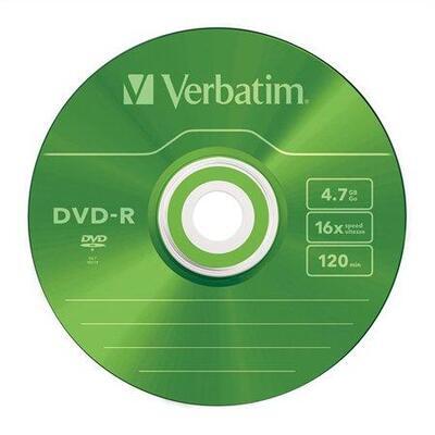 DVD-R 4,7GB, 16x, AZO, barevné, Verbatim, slim box - 5