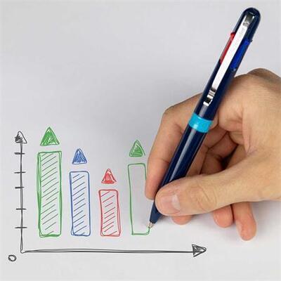 Kuličkové pero "Take 4", tmavě modré, 0,5 mm, stiskací mechanismus, 4-barevné, SCHNEIDER 138003 - 5