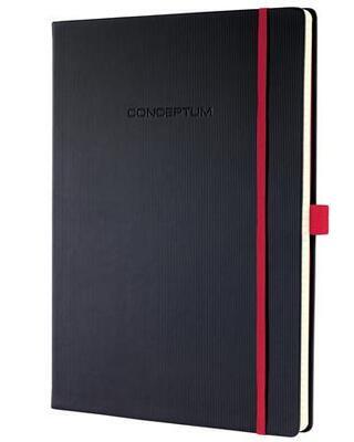 Exkluzivní zápisník "Conceptum Red Edition", černo-červená, A4, linkovaný, 97 listů, tvrdé desky, SI - 5