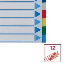Barevné rozlišovače, mix barev, A4, plast, 12 dílů, ESSELTE - 5/7