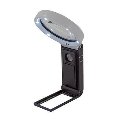 Lupa, černá/bílá, 90 mm, rozkládací stojánek, s LED světlem, WEDO 2717567 - 5