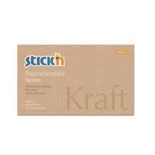 Samolepicí bloček "Kraft Notes", hnědá barva, 76x127 mm, 100 listů, STICK N 21640 - 6/8